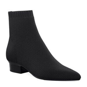 Pashion Footwear - The Bootie Coal Black Knit Flat 1.5"